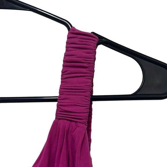 Vince Camuto 1X Plus Hot Pink Sheath Midi Dress Side Slits Summer Beach Resort - Picture 5 of 13